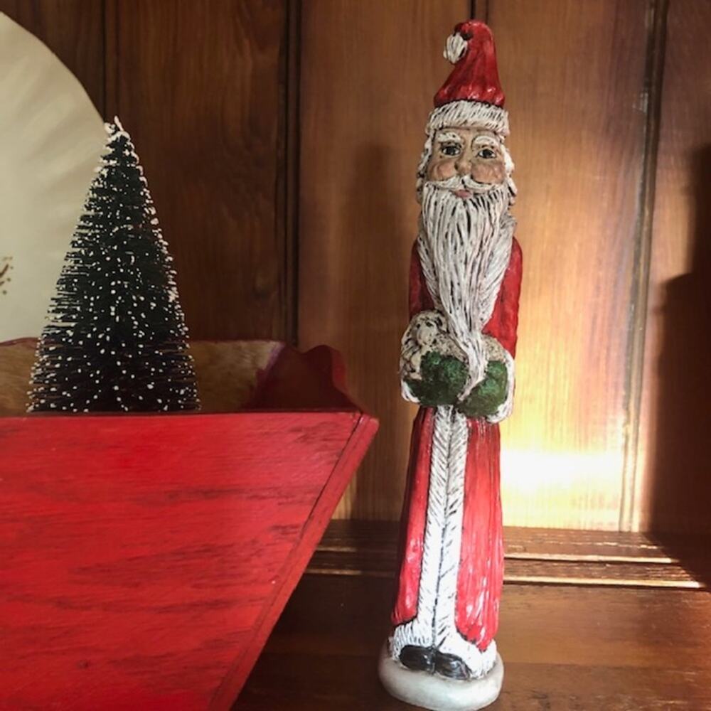 Vintage Christmas Pencil Santa Holding a Lamb